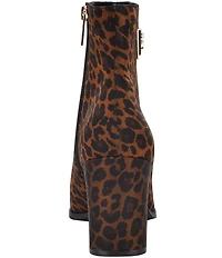 Guess Luseray Leopard Print Pointed Toe Booties