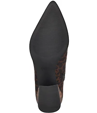 Guess Luseray Leopard Print Pointed Toe Booties