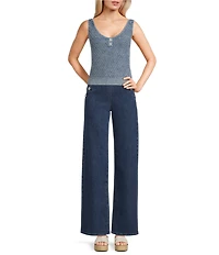 Guess Lylah Sleeveless Patterned Sweater Knit Tank Top