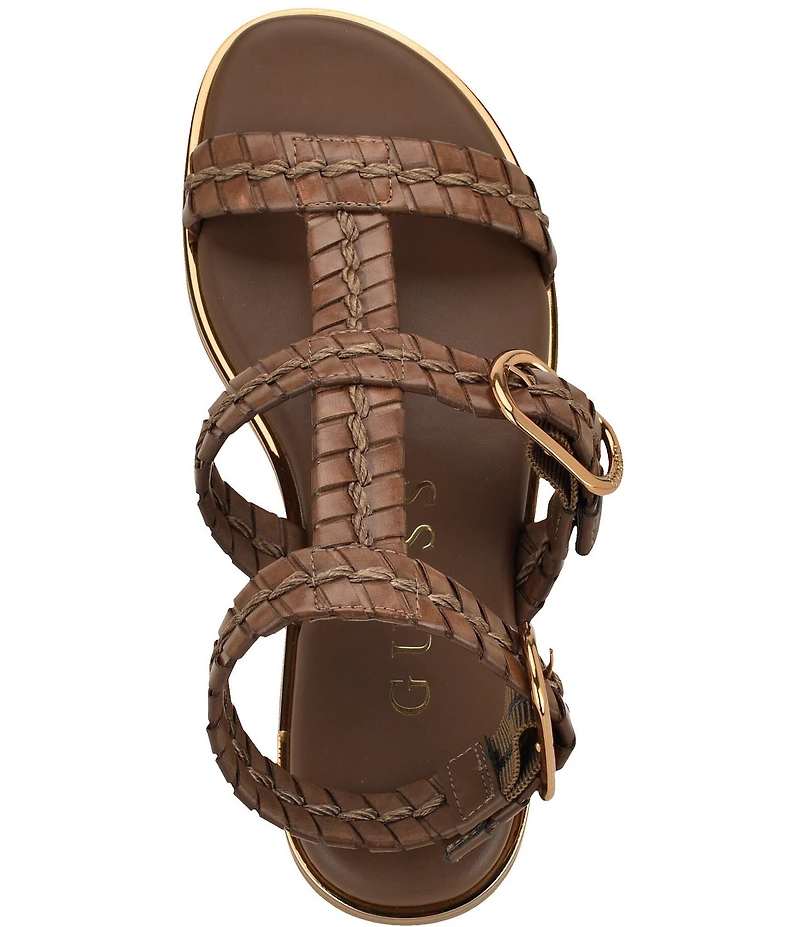 Guess Lylnet Woven Straps Gladiator Sandals