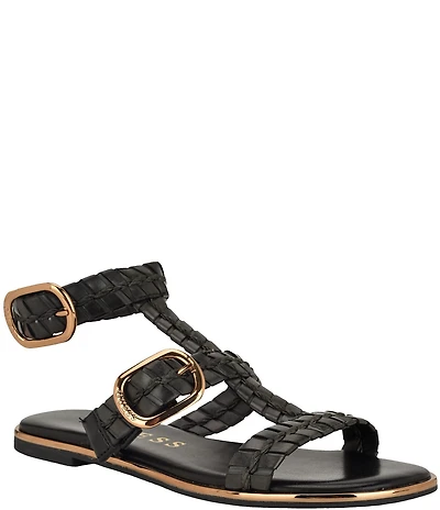 Guess Lylnet Woven Straps Gladiator Sandals