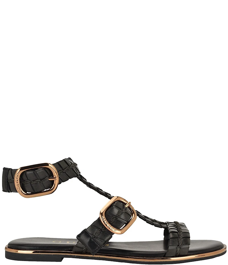 Guess Lylnet Woven Straps Gladiator Sandals