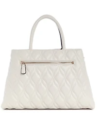 Guess Maxine Girlfriend Quilted Satchel Top Handle Chain Strap Bag