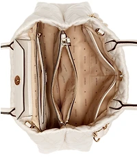 Guess Maxine Girlfriend Quilted Satchel Top Handle Chain Strap Bag