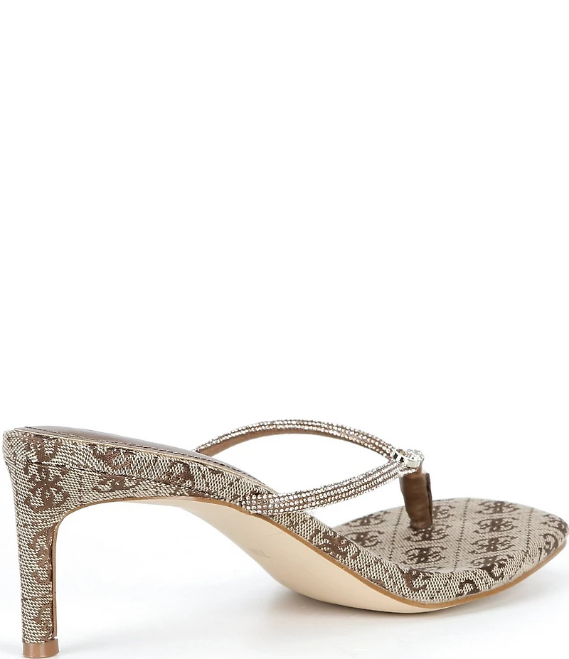 Guess Mayan Rhinestone Detail Thong Dress Sandals