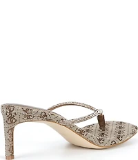 Guess Mayan Rhinestone Detail Thong Dress Sandals