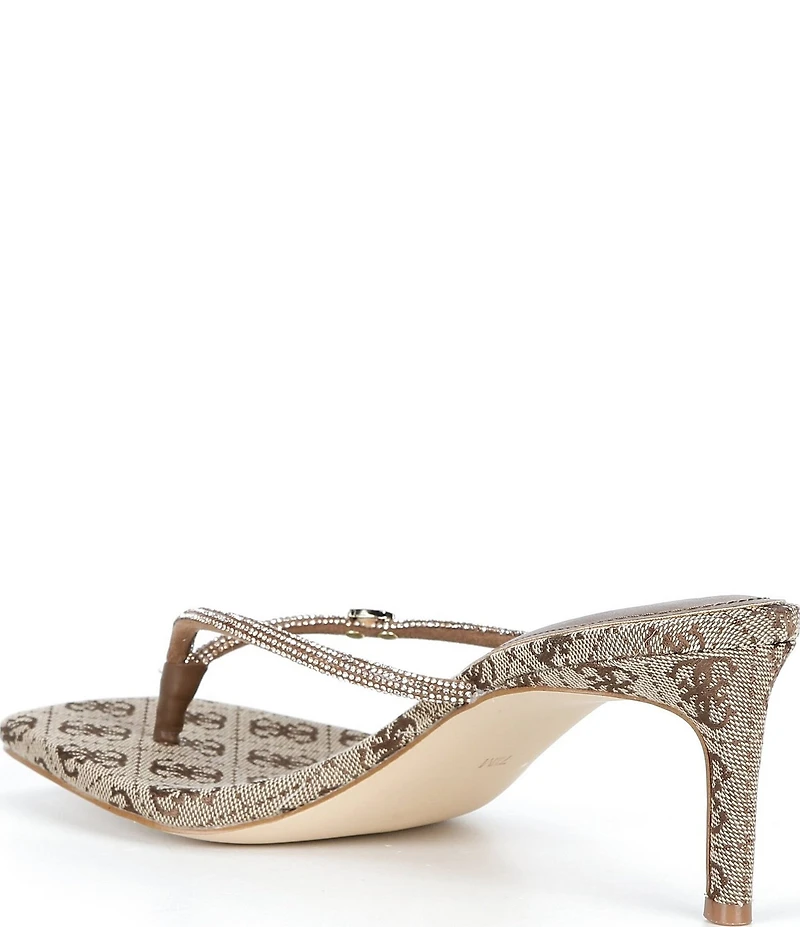 Guess Mayan Rhinestone Detail Thong Dress Sandals