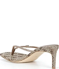 Guess Mayan Rhinestone Detail Thong Dress Sandals