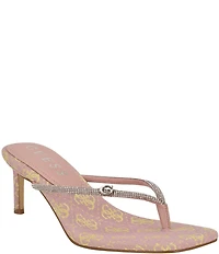 Guess Mayan Rhinestone Detail Thong Dress Sandals