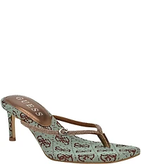 Guess Mayan Rhinestone Detail Thong Dress Sandals
