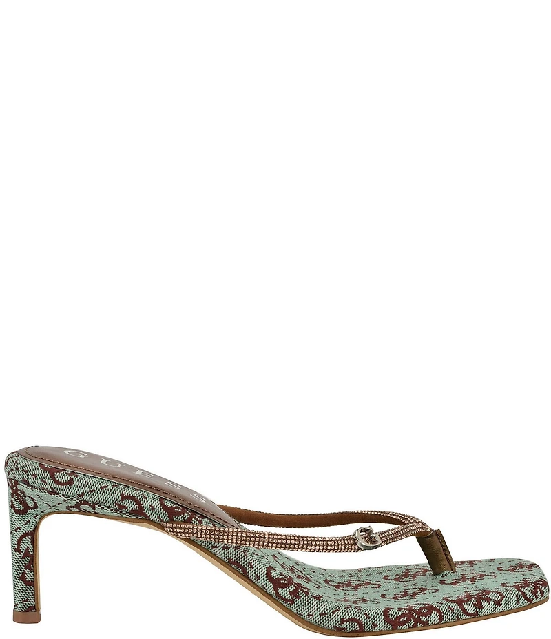 Guess Mayan Rhinestone Detail Thong Dress Sandals