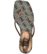 Guess Mayan Rhinestone Detail Thong Dress Sandals