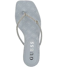 Guess Mayan Rhinestone Embellished Thong Stiletto Sandals