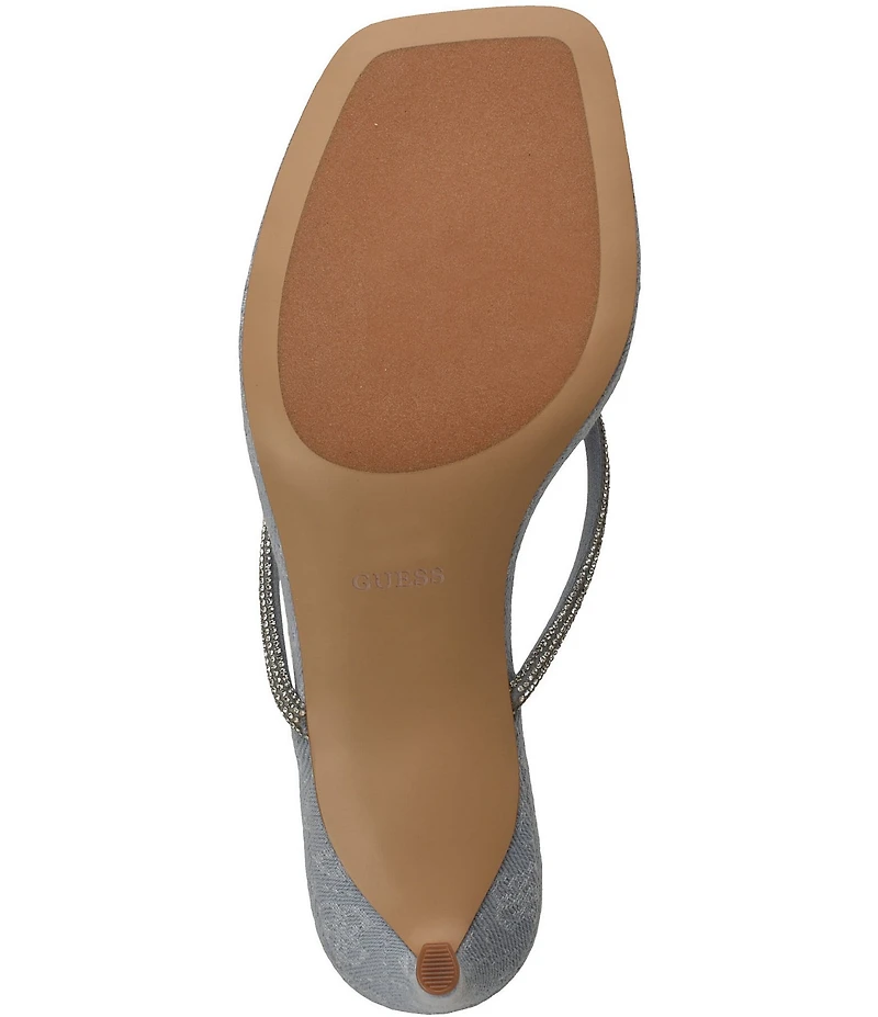 Guess Mayan Rhinestone Embellished Thong Stiletto Sandals