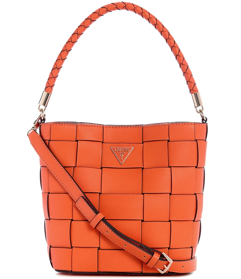 Guess Maylee Woven Bucket Bag