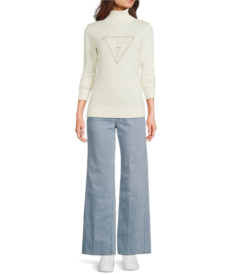 Guess Melanie Long Sleeve Mock Neck Sweater