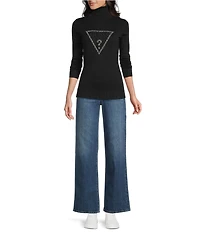 Guess Melanie Long Sleeve Mock Neck Sweater