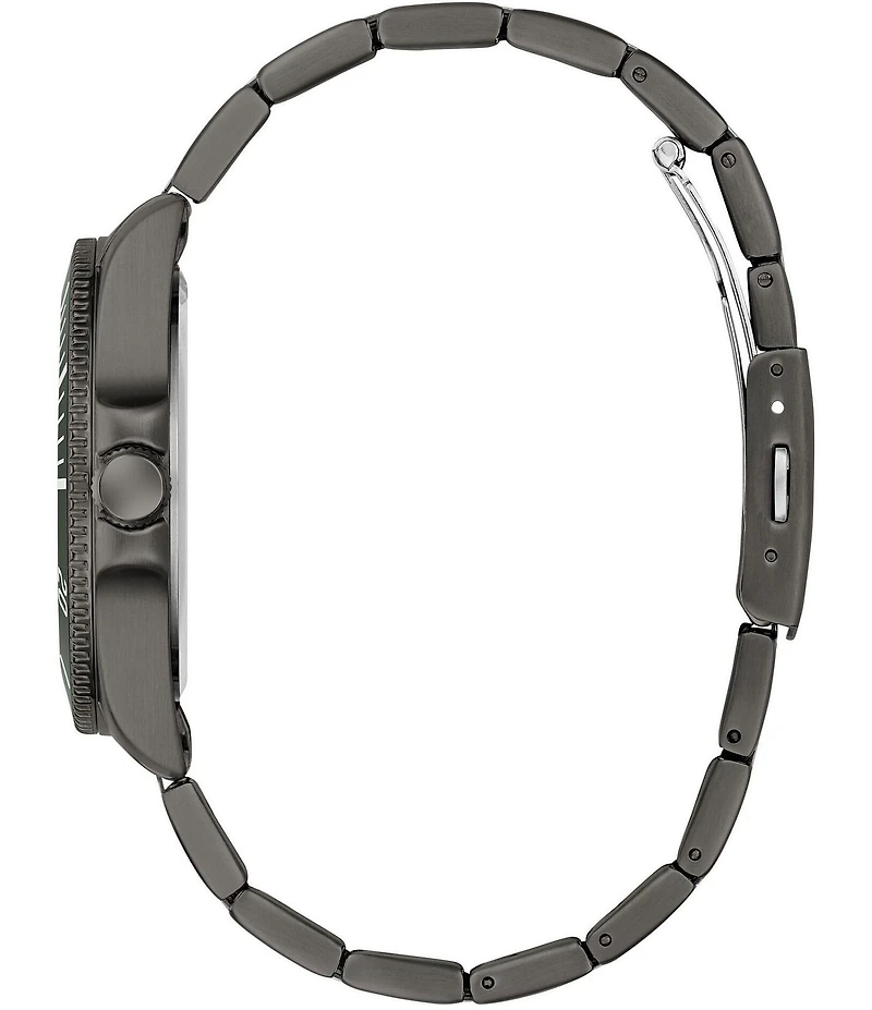 Guess Men's Analog Gunmetal Stainless Steel Bracelet Watch