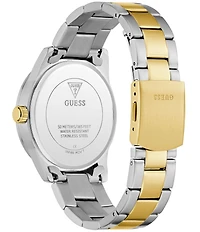 Guess Men's Analog Two Tone Stainless Steel Bracelet Watch