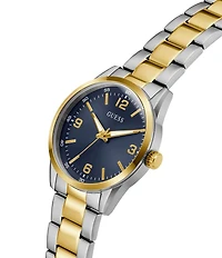 Guess Men's Analog Two Tone Stainless Steel Bracelet Watch