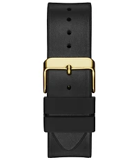 Guess Men's Black And Gold-Tone Square Multifunction Watch