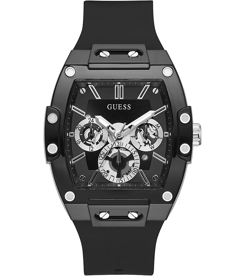 Guess Men's Silicone Multi-Function Watch