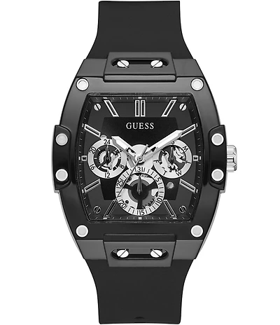 Guess Men's Silicone Multi-Function Watch