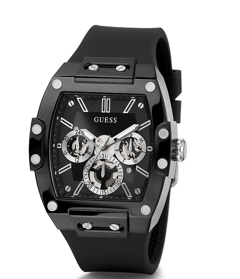 Guess Men's Silicone Multi-Function Watch