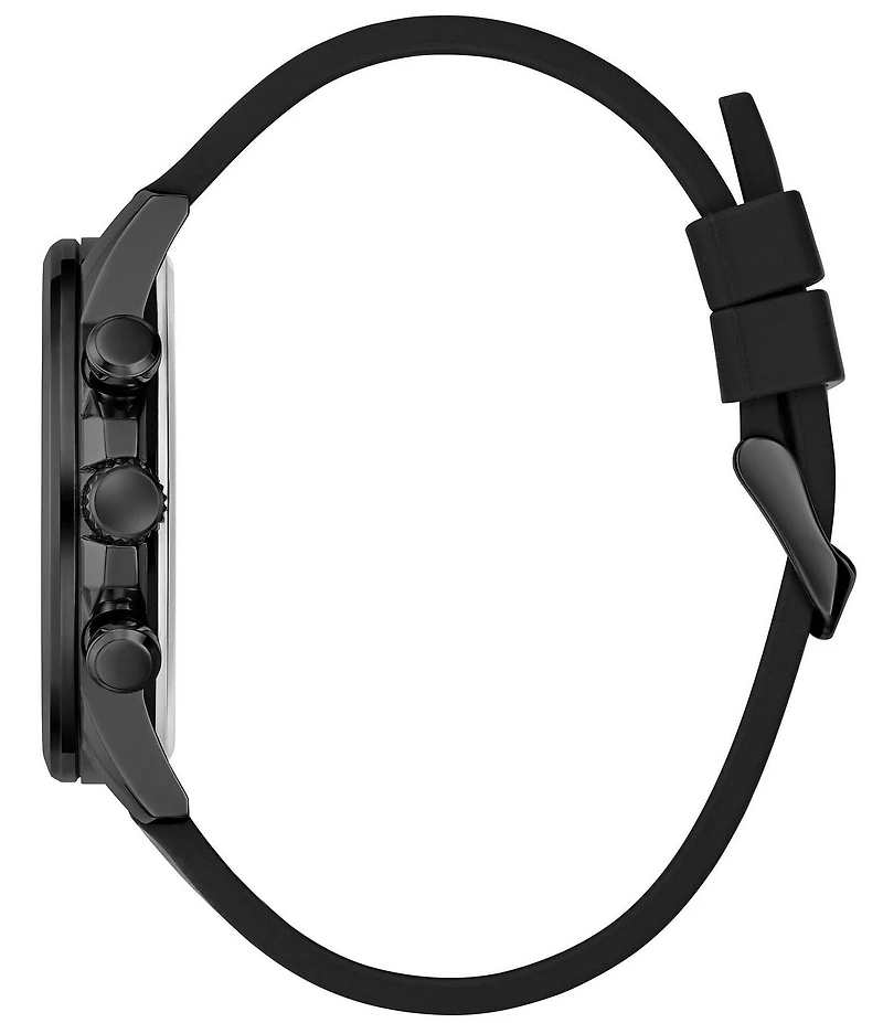 Guess Men's Round 44mm Chronograph Silicone Strap Watch