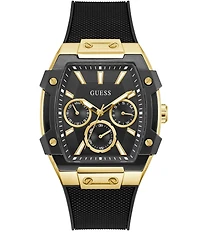 Guess Men's Chronograph Black Silicone Strap Watch