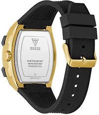 Guess Men's Chronograph Black Silicone Strap Watch