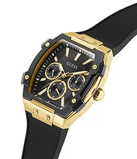 Guess Men's Chronograph Black Silicone Strap Watch