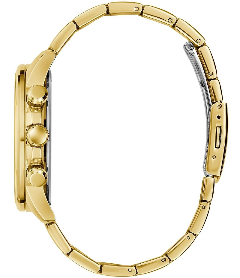 Guess Men's Chronograph Gold Tone Stainless Steel Bracelet Watch
