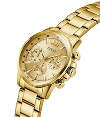 Guess Men's Chronograph Gold Tone Stainless Steel Bracelet Watch