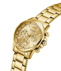 Guess Men's Chronograph Gold Tone Stainless Steel Bracelet Watch