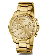 Guess Men's Chronograph Gold Tone Stainless Steel Bracelet Watch
