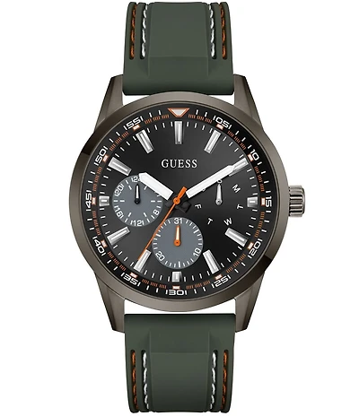 Guess Men's Chronograph Sea Kelp Green Silicone Strap Watch