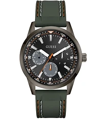 Guess Men's Chronograph Sea Kelp Green Silicone Strap Watch