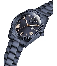 Guess Men's Continental Analog Navy IP Bracelet Watch