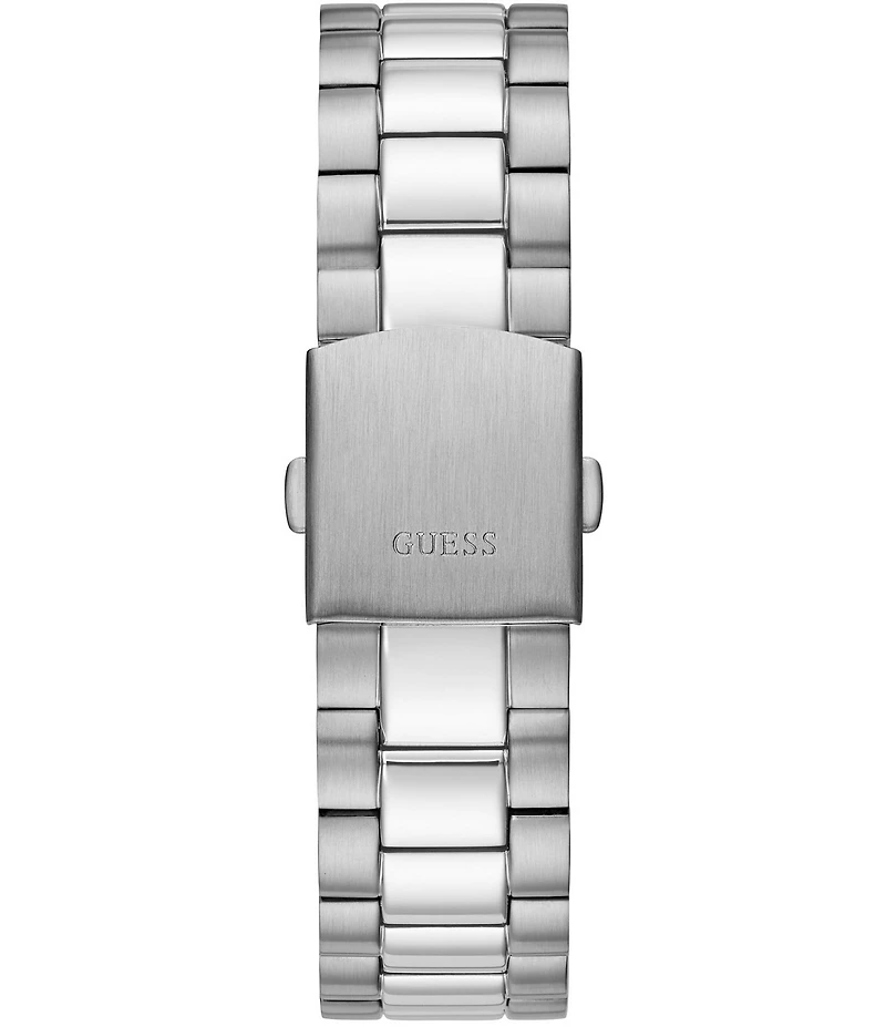 Guess Men's Continental Analog Silver-Tone Bracelet Watch