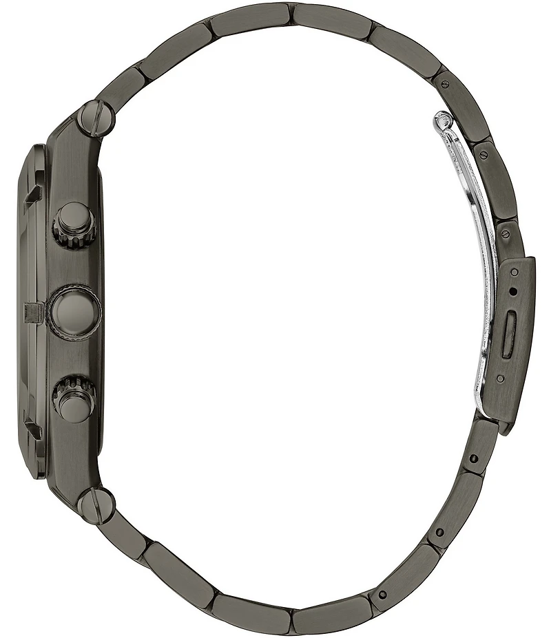 Guess Men's Continental Multifunction Gunmetal Bracelet Watch