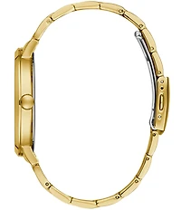 Guess Men's Gold-Tone and Black Diamond Analog Watch