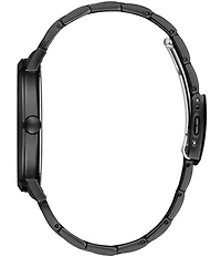 Guess Men's Gold-Tone and Black Diamond Analog Watch