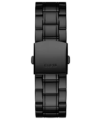 Guess Men's Gold-Tone and Black Diamond Analog Watch