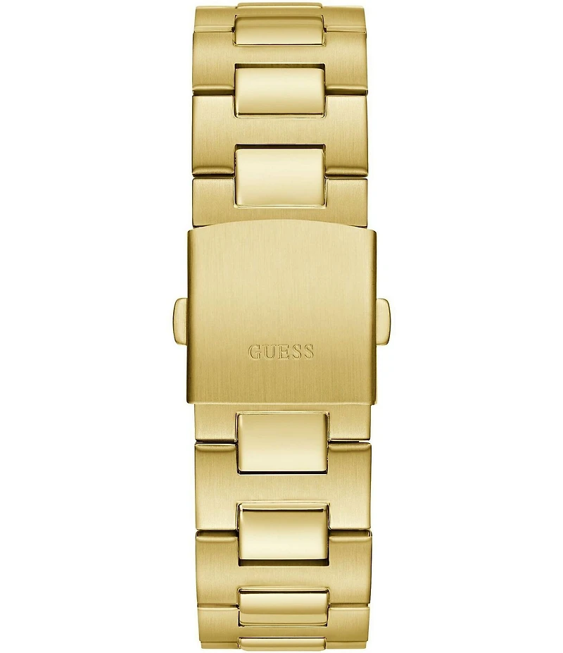 Guess Men's Multifunction Gold Tone Stainless Steel Bracelet Watch