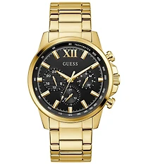 Guess Men's Multifunction Gold Tone Stainless Steel Bracelet Watch