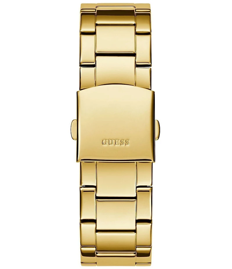 Guess Men's Multifunction Gold Tone Stainless Steel Bracelet Watch
