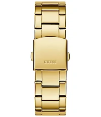 Guess Men's Multifunction Gold Tone Stainless Steel Bracelet Watch