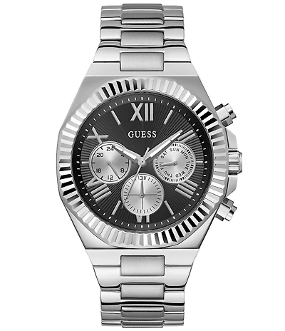 Guess Men's Multifunction Stainless Steel Bracelet Watch