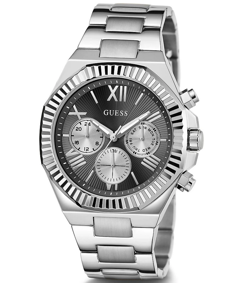 Guess Men's Multifunction Stainless Steel Bracelet Watch